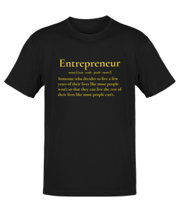 Entrepreneur Gold Print Definition Tee