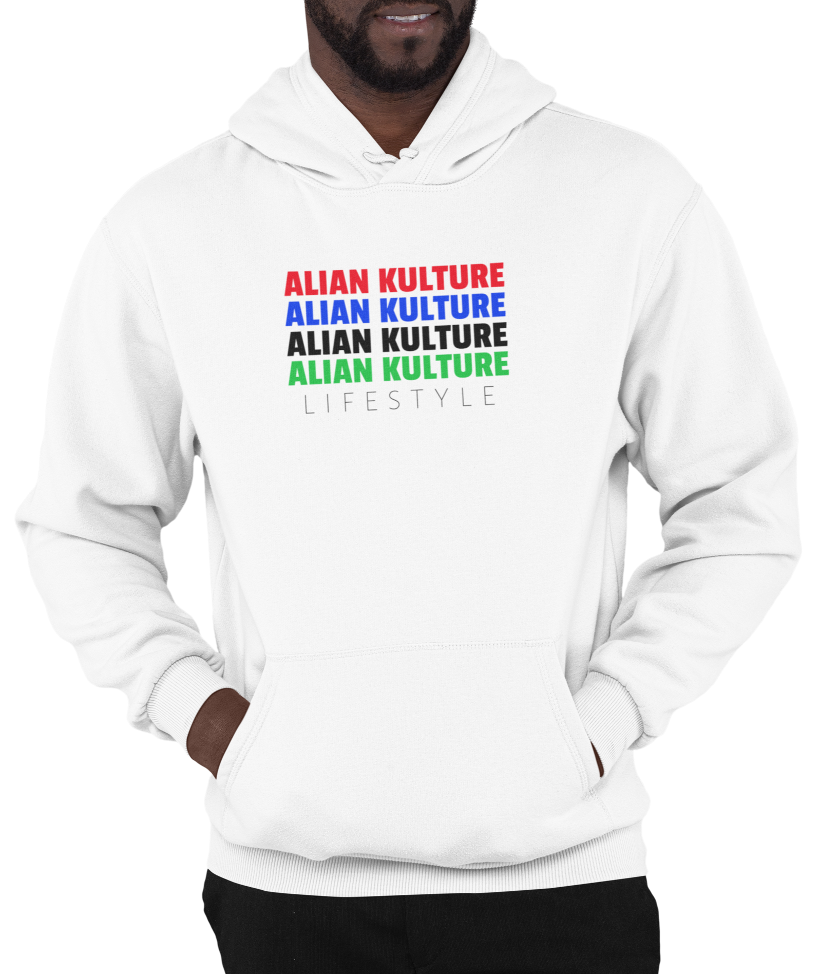 Alian Kulture Color Spec White Hoodie