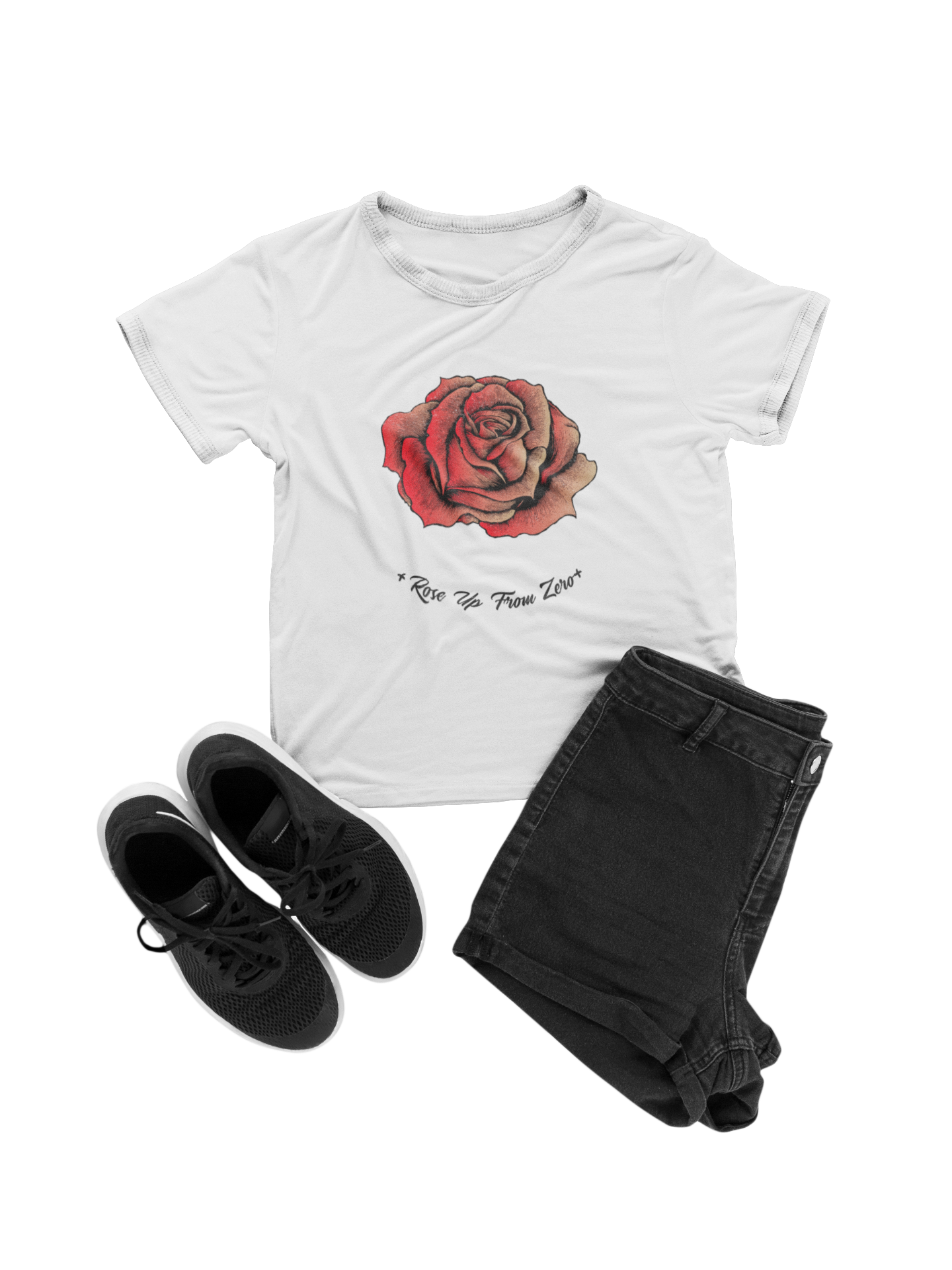 Rose Up From Zero White Tee