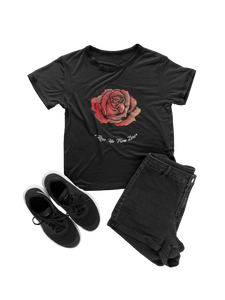 Rose Up From Zero Black Tee