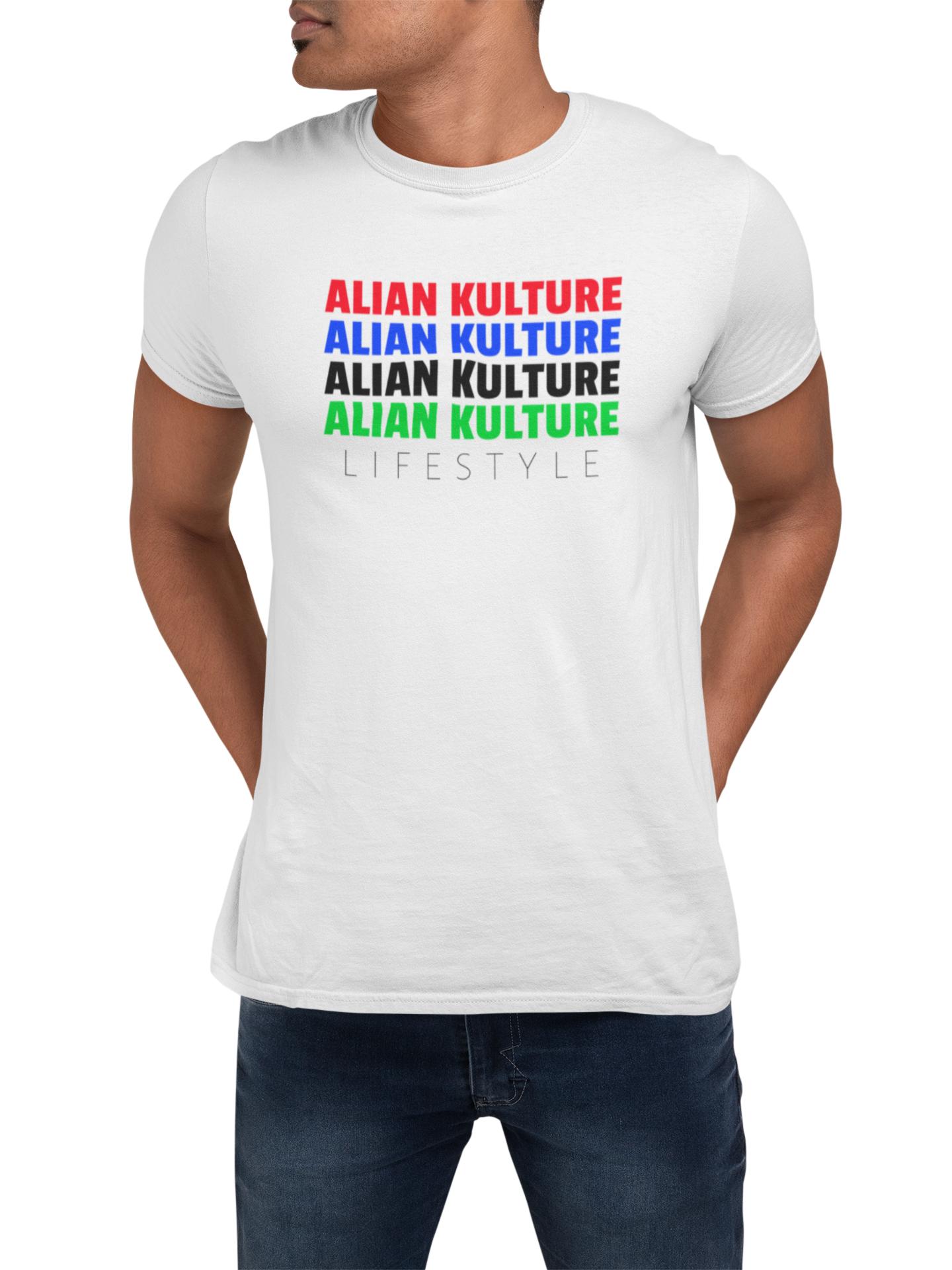 Alian Kulture Color Spec White Tee