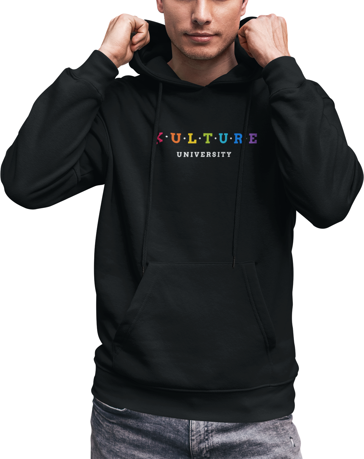 Kulture University White Print Hoodie