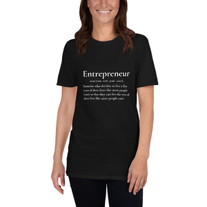 Entrepreneur White Print Definition Tee