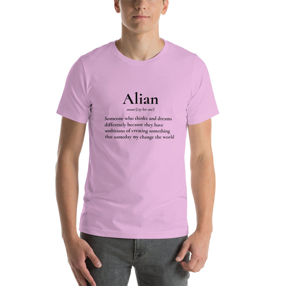 Alian Black Print Definition Tee